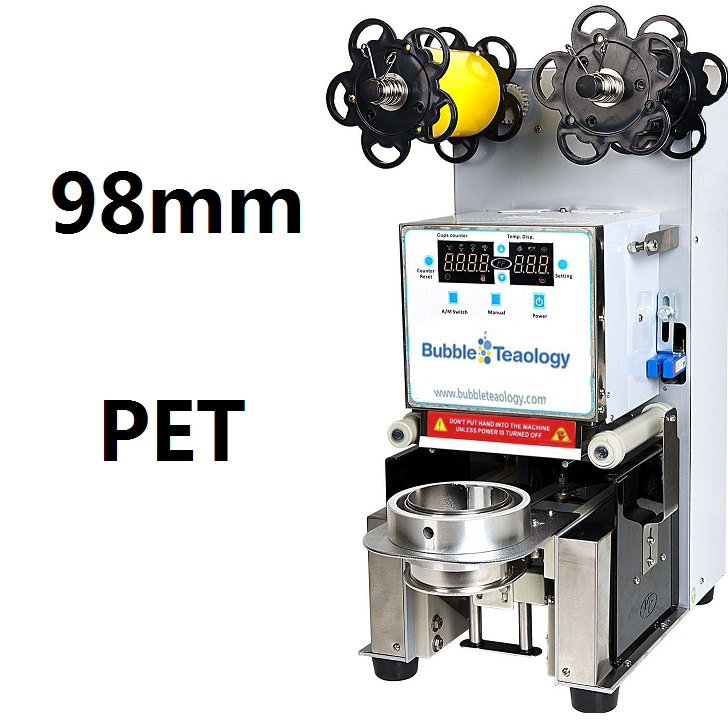 98mm PET bubble tea sealer machine