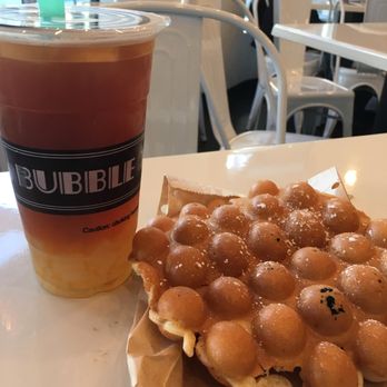 waffles and bubble tea