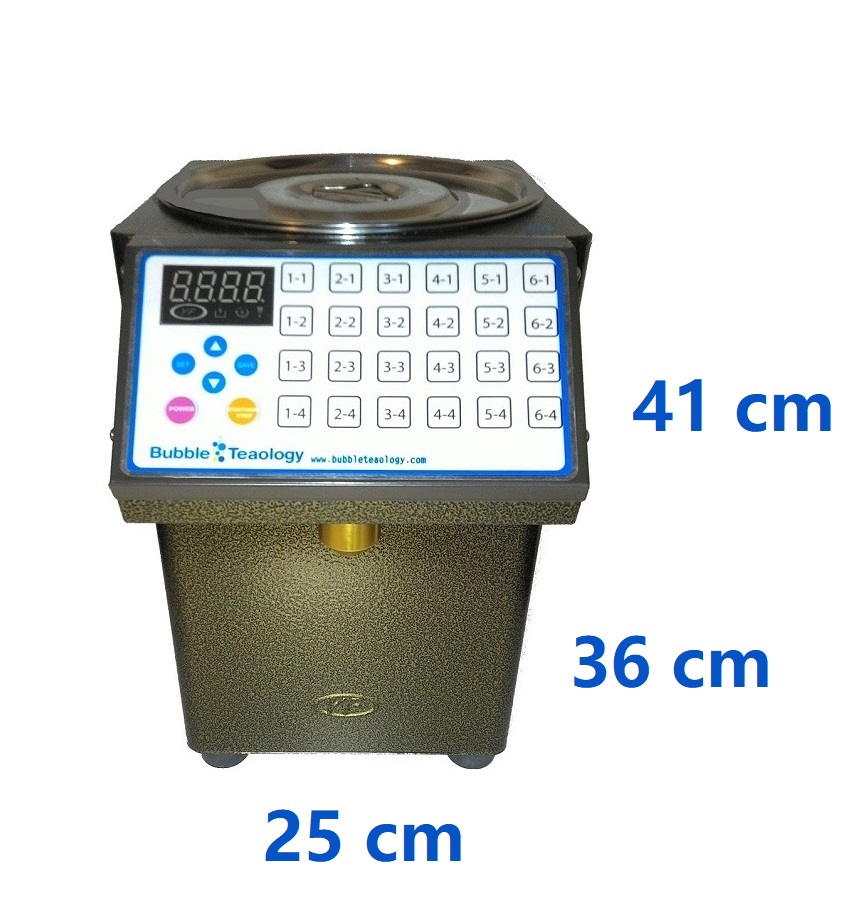 Automatic Fructose Dispenser Syrup Dispenser 8L Bubble Tea Fructose Quantitative Machine Stainless Steel Barrel Fructose Outlet 16 Groups 110V 