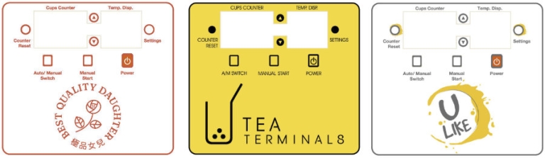 Bubble Tea Sealing Machine Custom Faceplate